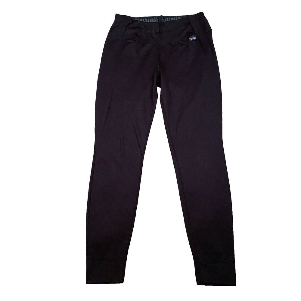 Patagonia Leggings Womens M Black Midweight Capilene Baselayer Polartec Outdoor